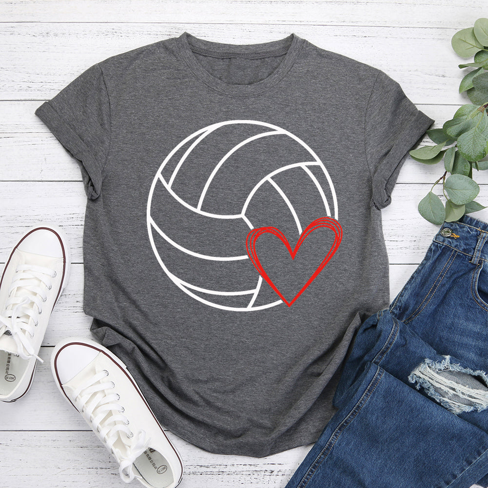 Volleyball Heart T-Shirt Tee -07381-Guru-buzz