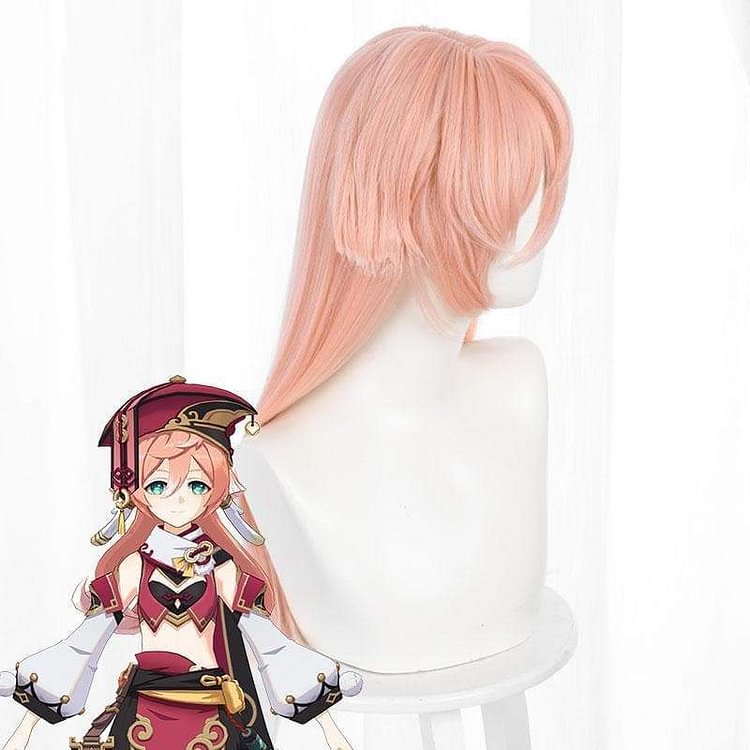 GI Yanfei Pink Cosplay Wig CC0300
