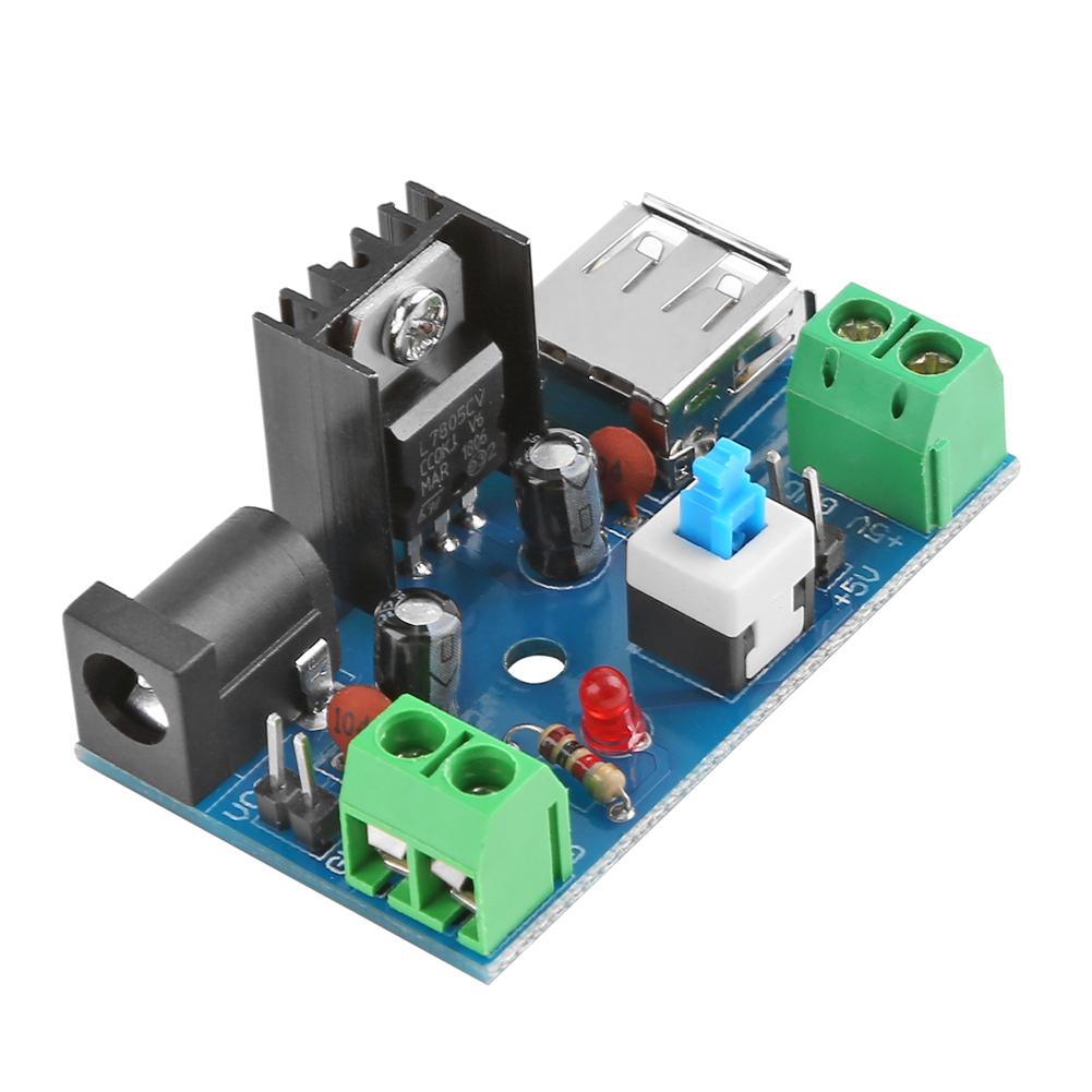 7-15V 9V 12V to 5V 2A L7805 Buck Converter Power Supply Module with Switch, 501 Original
7-15V 9V 12V to 5V 2A L7805 Buck Converter Power Supply Module with Switch, 501 Original