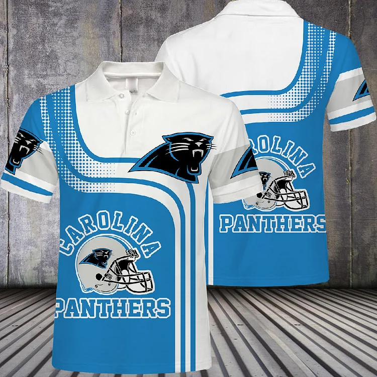 Carolina Panthers Button Up Polo Shirt