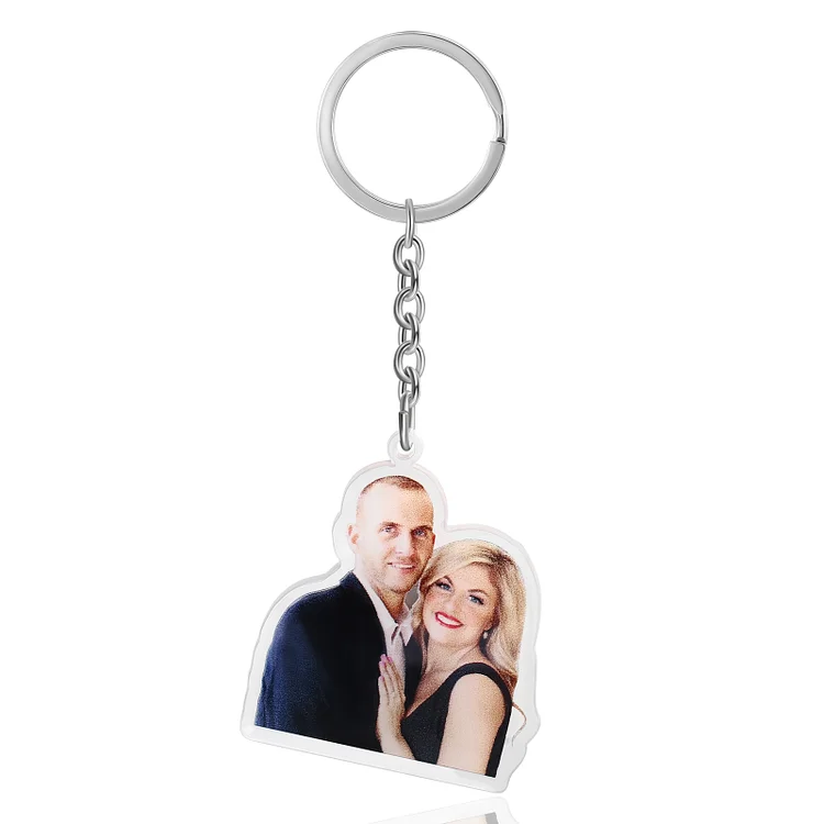 Personalized Photo Keychain Funny Gift for Couple