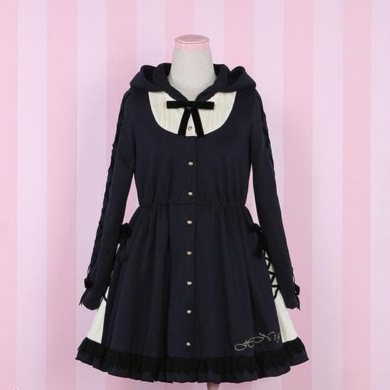 S/M Pale Navy Besom Enchanter Dress Hoodie Coat SP154401