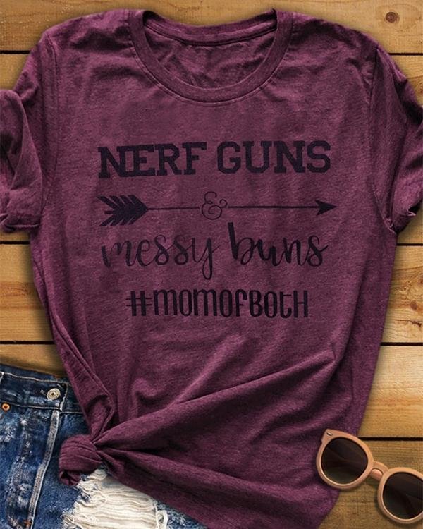 Nerf Guns Messy Buns Arrow T-Shirt Tee - Chicaggo