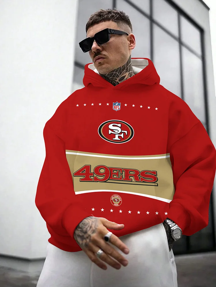 San Francisco 49ers Printed Hooded Pocket Pullover Hoodie