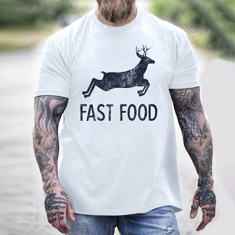 Fast Food Funny Men Hunting T-shirt