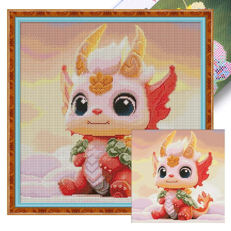 『Spring Brand』Cute Young Dragon  - 11CT Spring Brand Brand Stamped Cross Stitch(50*50cm)