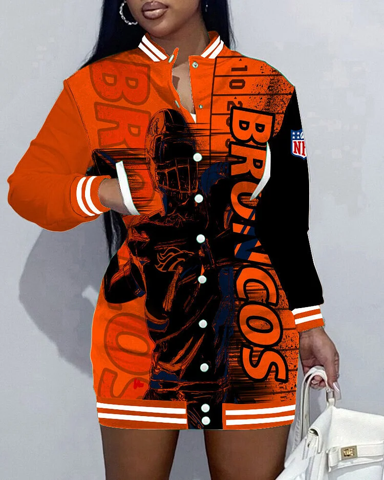 Denver Broncos
Limited Edition Button Down Long Sleeve Jacket Dress