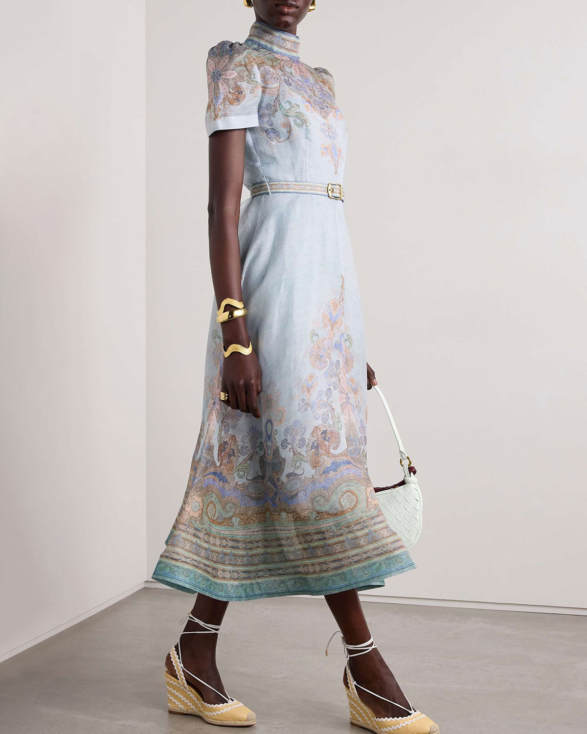 Luxe Cotton Blend Belted Dress
