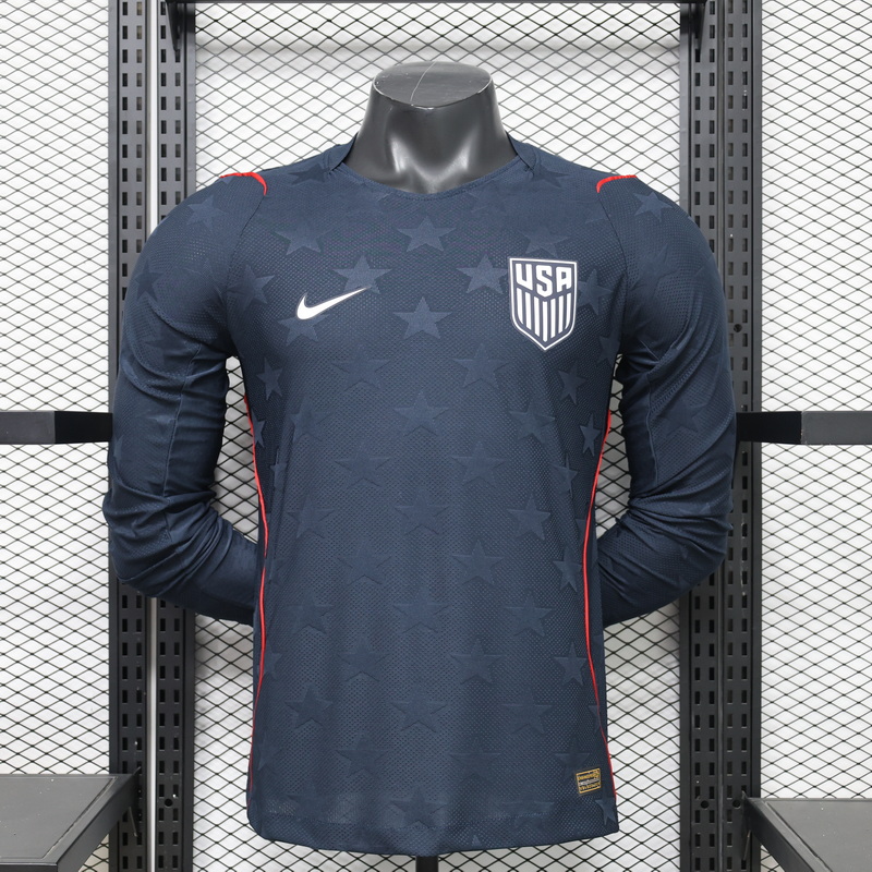 2026 USA Away Long Sleeve Player Edition World Cup Jersey 1:1 Thai Quality