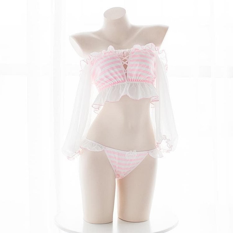 Pink Blue Lace Sleeping Beauty Cute Lingerie SP14497