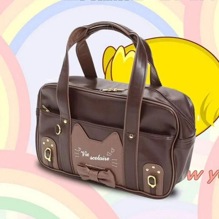Black/Brown Kawaii Kitty Shoulder Bag SP179343