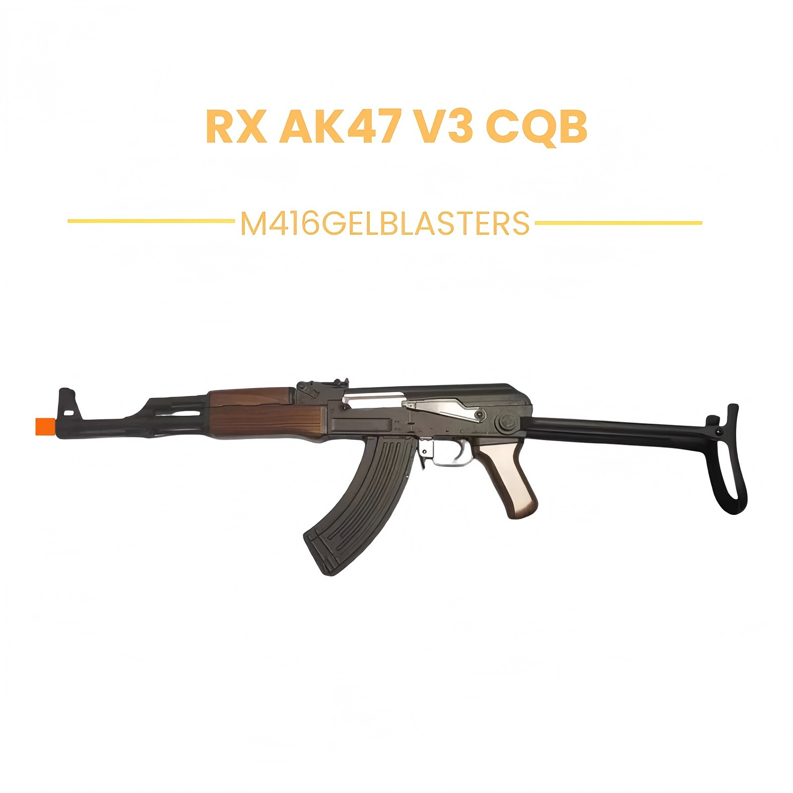 RX AK47 v3 CQB Gel Blaster - Real Wood and Metal Folding Stock