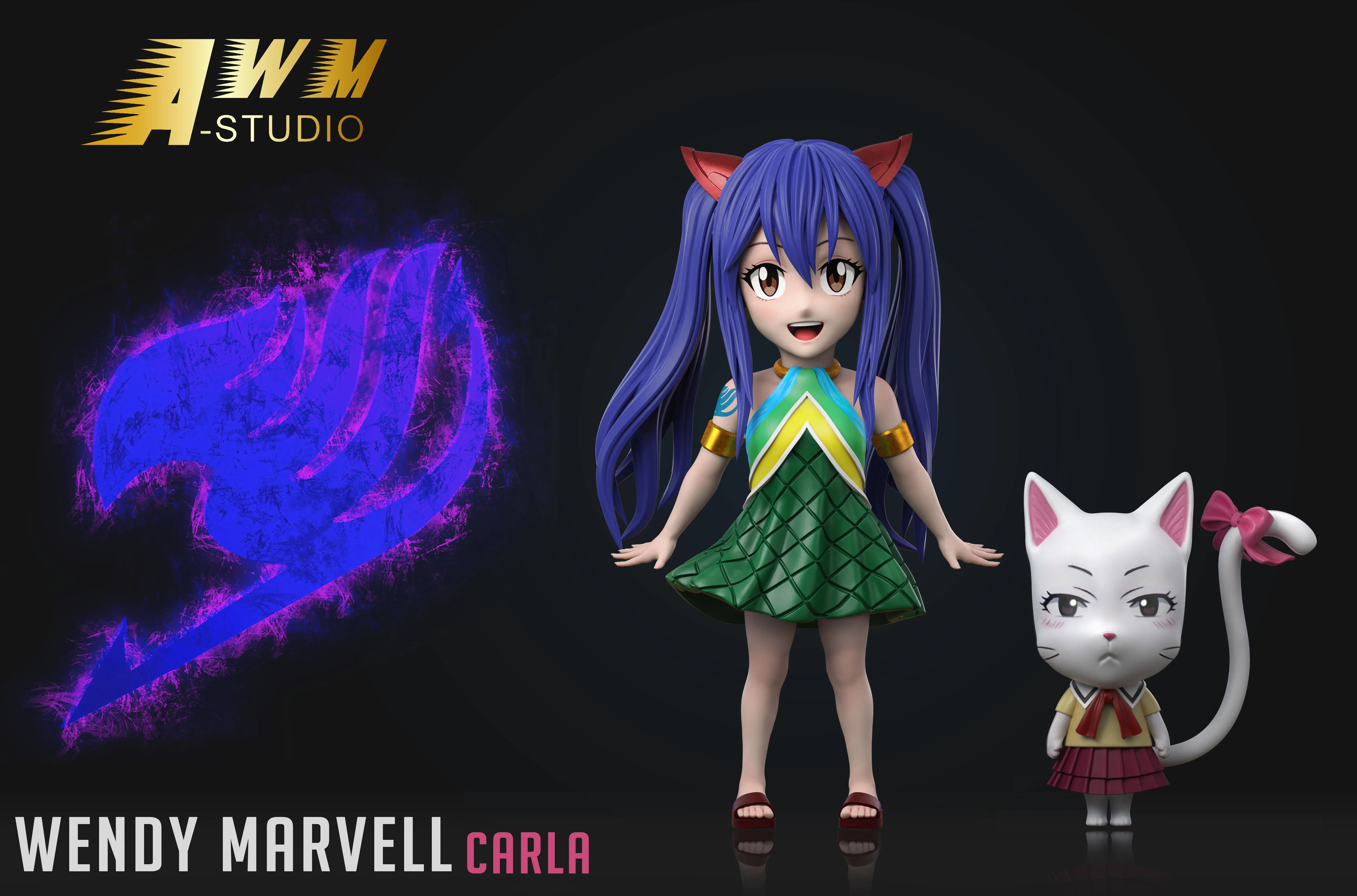 AWM Studio - FAIRY TAIL #6 Wendy Marvell & Carla WCF Statue(GK)