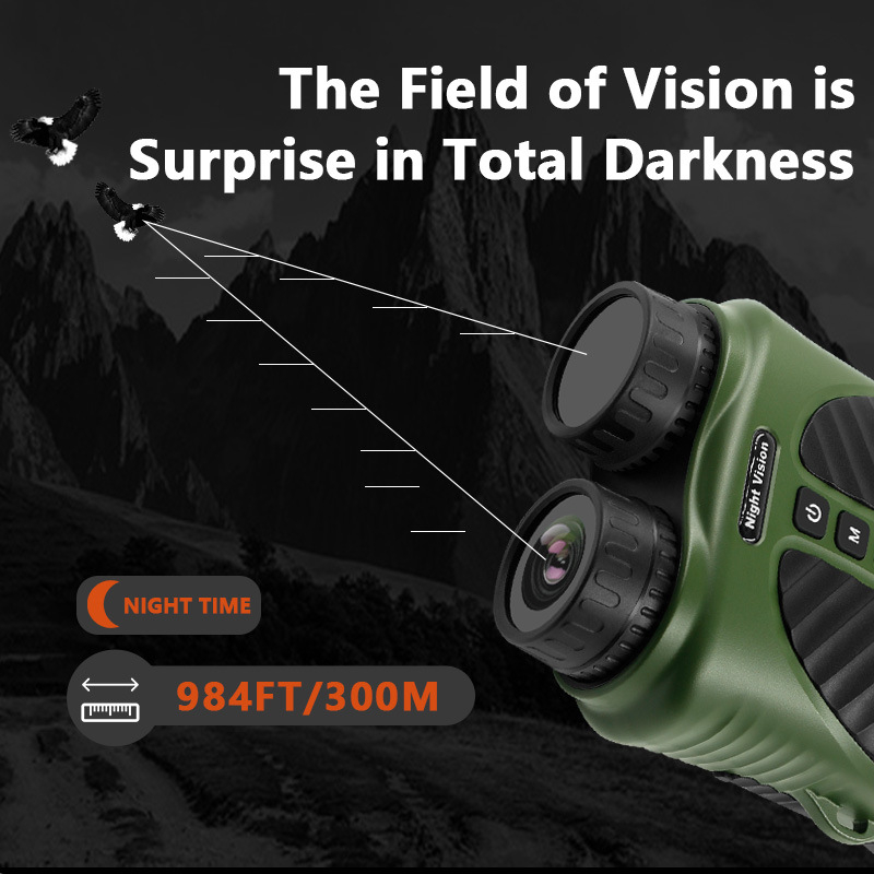 BekinTek Night Vision Binoculars Rechargeable Telescope Infrared NVG Goggles Full Dark Observing 7x IR Adjustment 8x Digital Zoom 2.5K Video Recording 40M Photo 3 Inches Large HD Screen with 32G TF Card for Low Light Bird Watching Camping Concerts 3