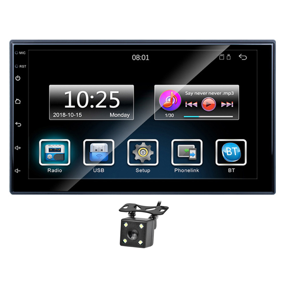 Double DIN Car Stereo 7 inch Touchscreen with Bluetooth FM Radio (w/ Cam), 501 Original
Double DIN Car Stereo 7 inch Touchscreen with Bluetooth FM Radio (w/ Cam), 501 Original
