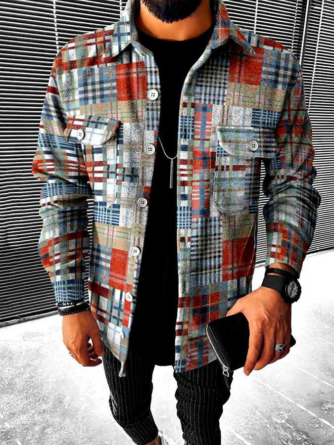 Men's Winter Flannel Plaid Jacket