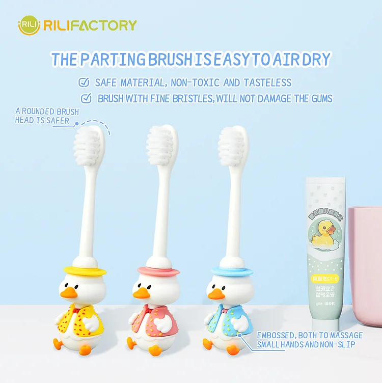 Cartoon Duckling Soft Bristle Toothbrush Rilifactory