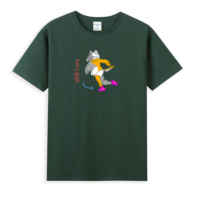 Unisex Just Soso Shirts Cat's Sneaker Olive Green