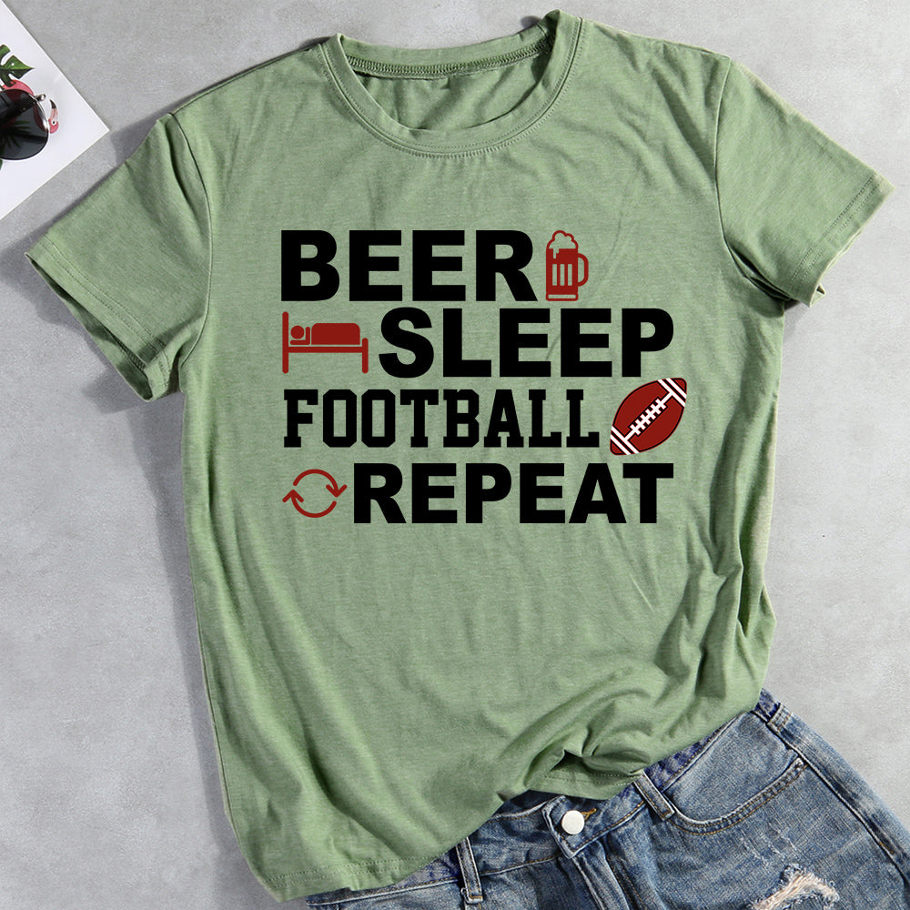 Beer Sleep Football Repeat T-shirt 014053-Guru-buzz