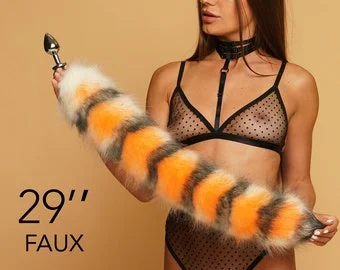 pornhint Pornhint Tiger tail plug, Tail butt plug, Animal tail butt plug, Butt plug tail, Cat tail butt plug, Cat tail plug, Tail buttplug, Tail plug Mature