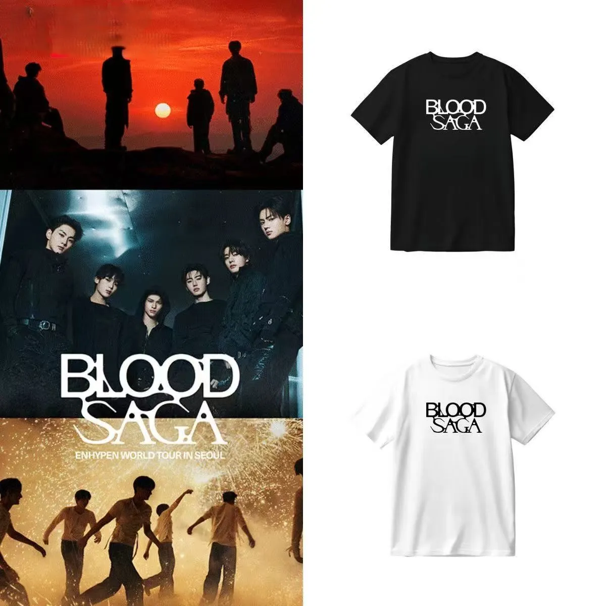 ENHYPEN Blood Saga World Tour Simple T-Shirt