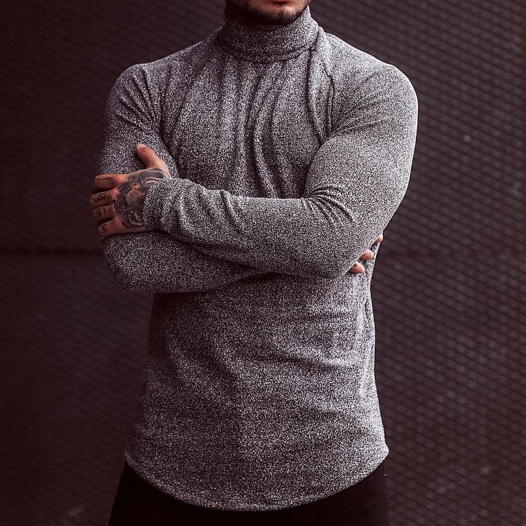 High Neck Thermal Long Sleeve T-Shirt