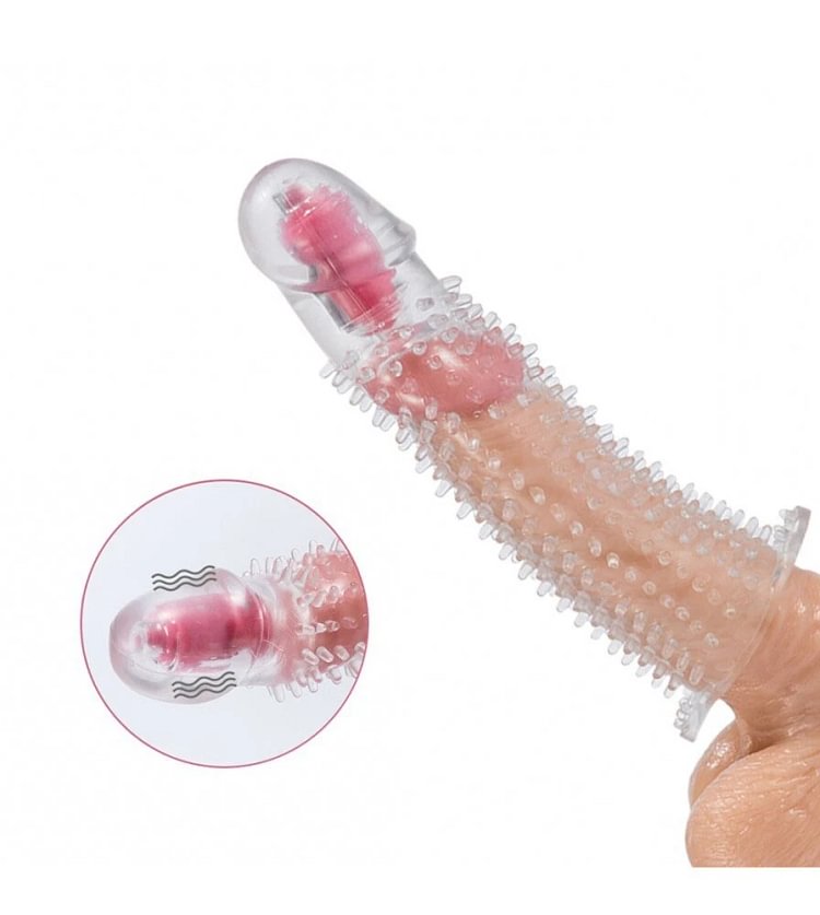 pornhint Pornhint Vibrating Nubby Penis Extension Extender Cock Sleeve Sex-toys for Couples Men Toy