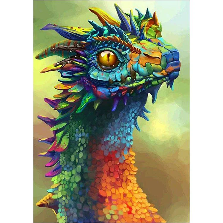 Dinosaur Round Full Drill Diamond Painting 30X40CM(Canvas) gbfke