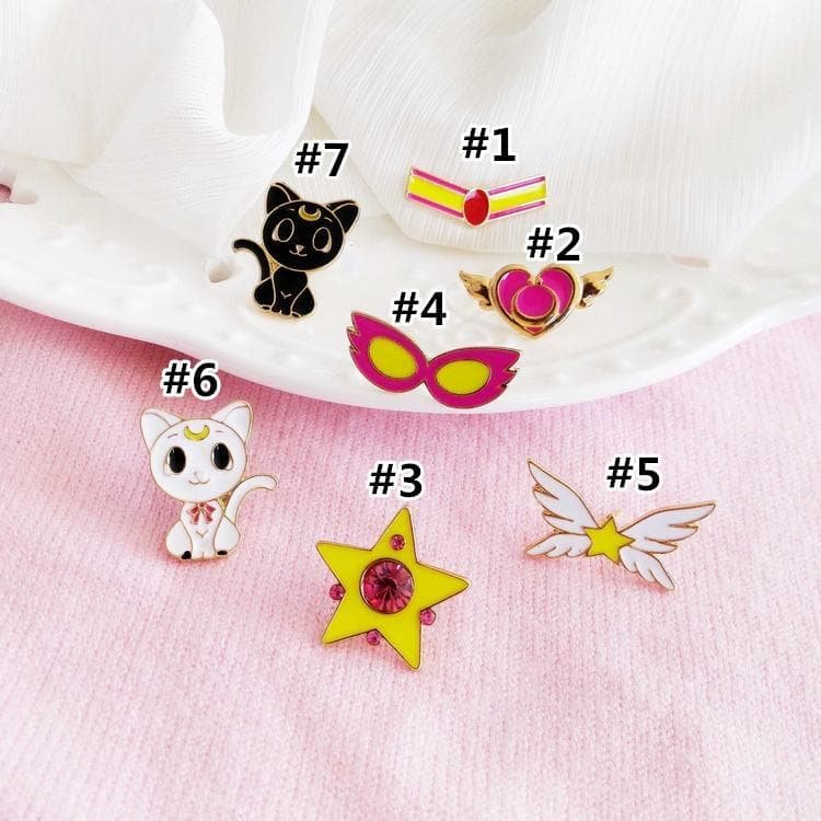 Sailor Moon Harajuku Luna Artemis Wings Brooch Pin SP1811837