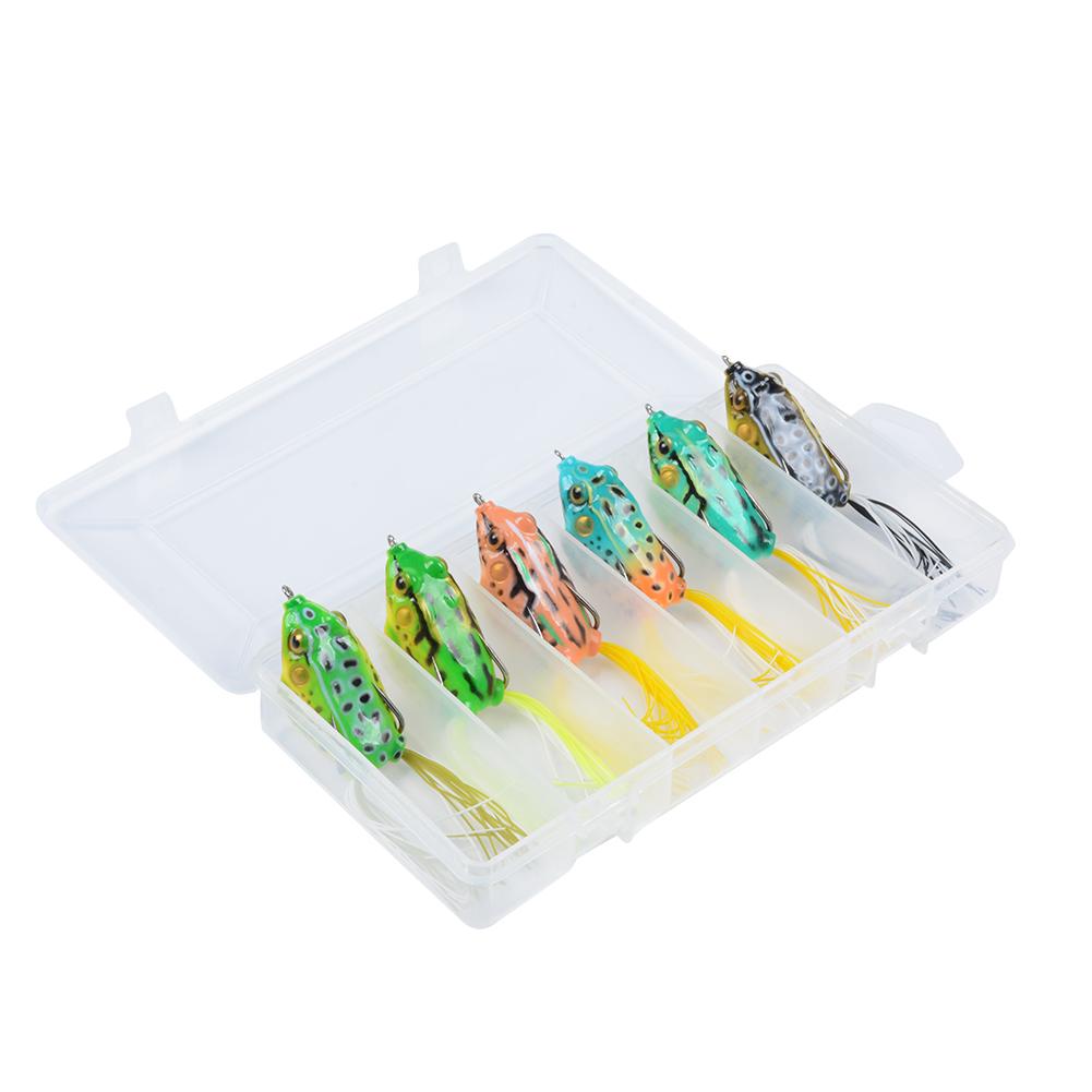 6pcs Frog Soft Lures Set Artificial 3D Eyes Cankbaits Outdoor Fishing Tools, 501 Original
6pcs Frog Soft Lures Set Artificial 3D Eyes Cankbaits Outdoor Fishing Tools, 501 Original