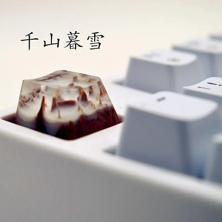 A Kiss Resin Wooden Key Cap