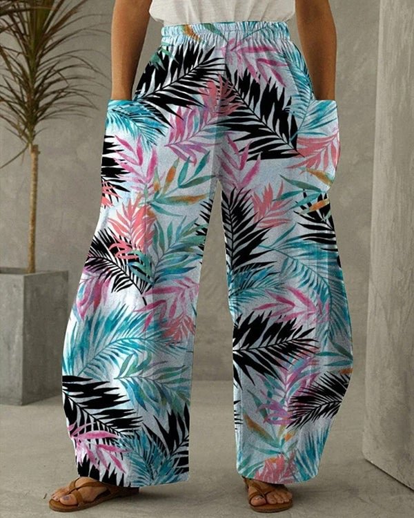 Floral Print Retro Casual Loose Pants S-5XL - Chicaggo