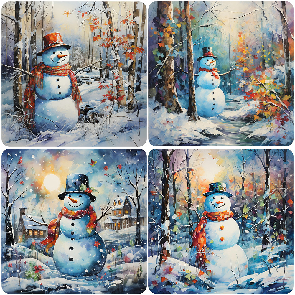 Snowman - Full Drill - Crystal Diamond Painting(30*40cm)-605583.02