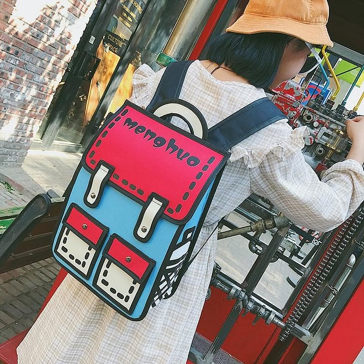 Harajuku 2D Canvas Backpack SP179768