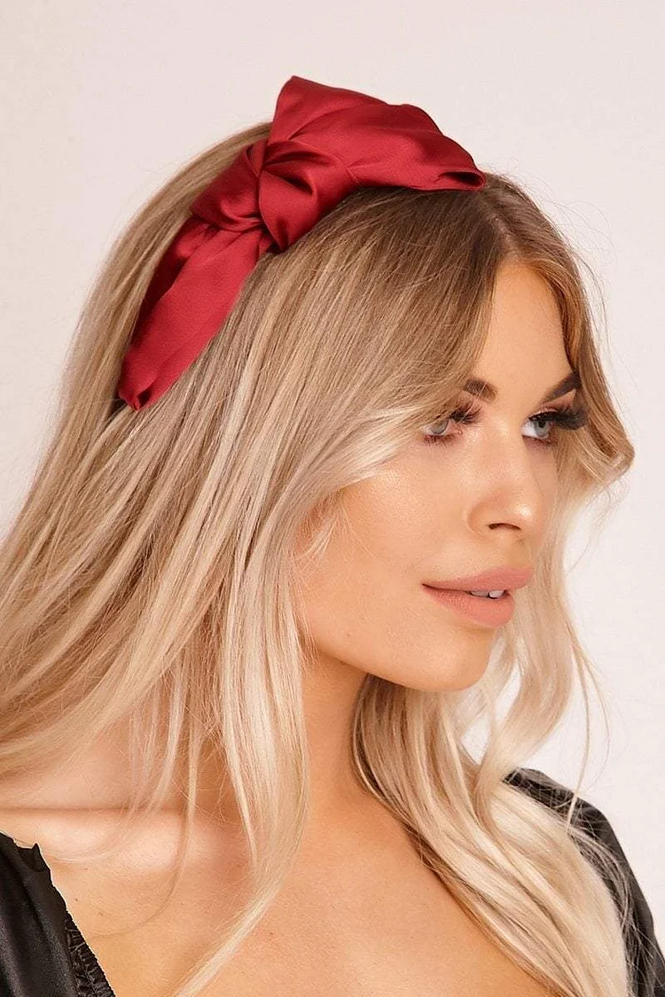 Aria Red Bow Headband Katch Me