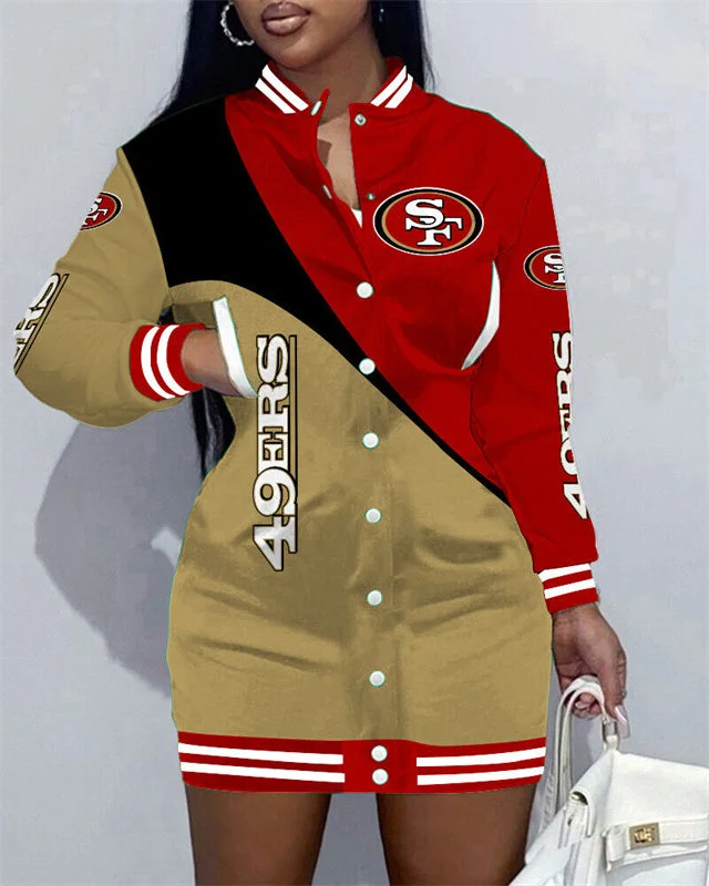 San Francisco 49ers
Limited Edition Button Down Long Sleeve Jacket Dress