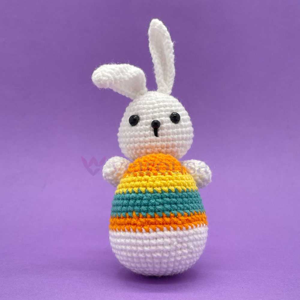 Easter Bunny Crochet Kit for Beginners Animals Amigurumi Starter Set