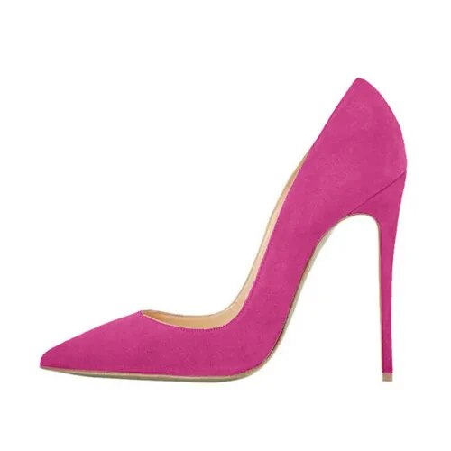 VCshoes Rose Pink Extreme High Heels 12 Cm Women Pumps Pointed Toe Shallow Wedding Party Woman Shoes RM005