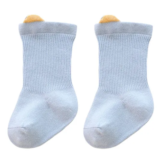 Unisex Baby Cotton Macaron Solid Color Breathable Socks