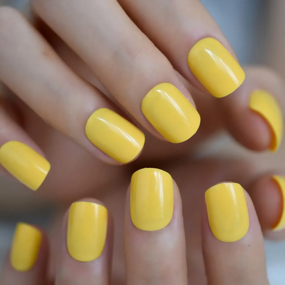 Classical Normal Size French Nail Nude White Tip Glossy Press On
