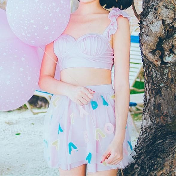 M/L/XL Pink Lovely Three-Piece Bikini SP165722