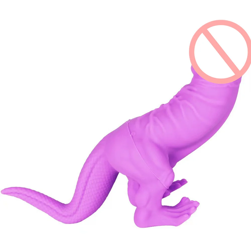 Alien Dinosaur Dildo Liquid Silicone Anal Plug Sex Toy For Adults - Rose Toy