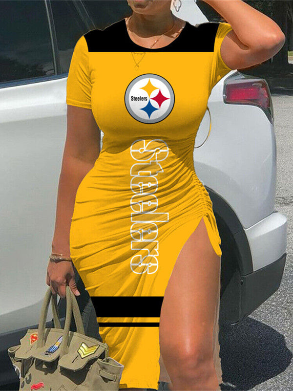 Pittsburgh Steelers Women's Slit Bodycon Dress