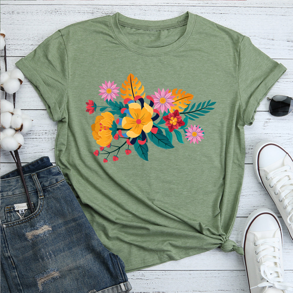 Grandma flowers T-Shirt-07954-Guru-buzz