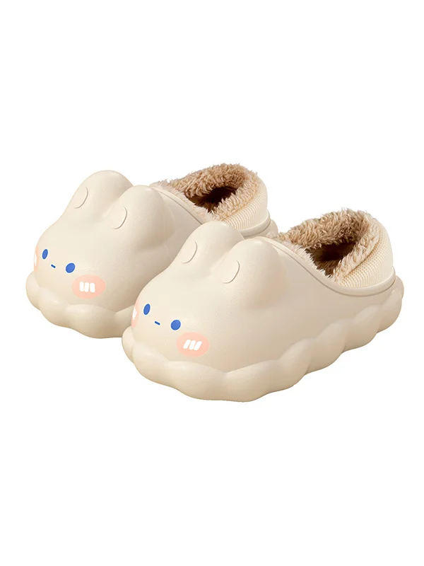 Casual Cloud Rabbit Non-Slip Keep Warm Waterproof Slippers