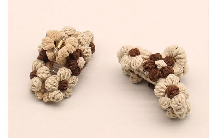 Flower Knit Hair Claw ZH6