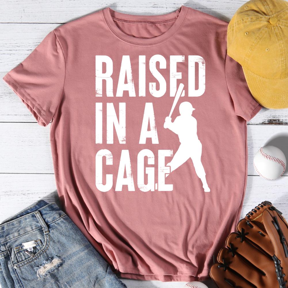 Raised in a cage Round Neck T-shirt-0025460-Guru-buzz