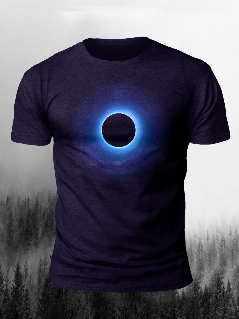 Black Hole Printed Men's Short Sleeve T-shirt