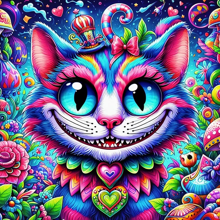 Colorful Cats 40*40cm (Canvas) Full Round Drill Diamond Painting gbfke