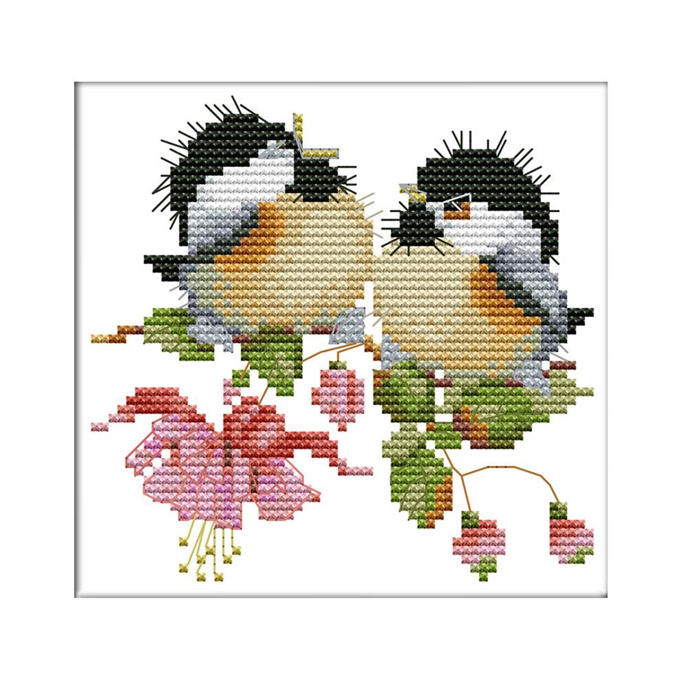 Chirping bird on fuchsia flower - 14CT Stamped Cross Stitch - 16*15cm, 501 Original
Chirping bird on fuchsia flower - 14CT Stamped Cross Stitch - 16*15cm, 501 Original